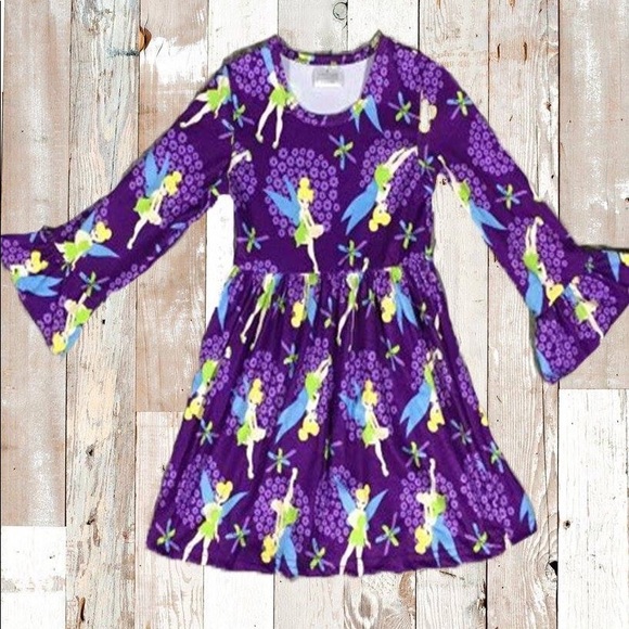 Other - Purple Tinkerbell Long Sleeve Dress w/Ruffle